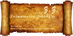 Zelmanovics Zoltán névjegykártya